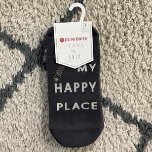Pure Barre Dark Gray Grip Socks